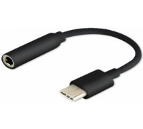 Kabelis Savio USB Type C Male - 3.5mm Female Black