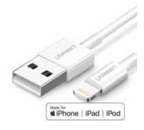 USB kabelis Ugreen US155 MFi USB to Lightning 2.4A 1.0m white