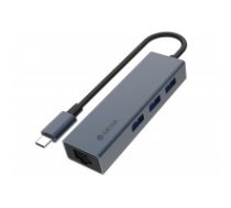 USB hub Devia Leopard Type-C To USB 3.1 + USB3.0*4 grey