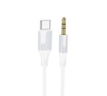 Audio kabelis Borofone BL19 USB-C to 3.5mm white