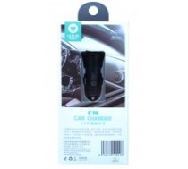 Auto lādētājs Leslie C18 with 2 USB 2.4A (1A+2A) black