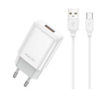 Lādētājs Jellico EU01 2.4A USB + Type-C white