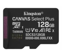 Atmiņas karte Kingston MicroSDXC 128GB Canvas Select Plus bez adaptera