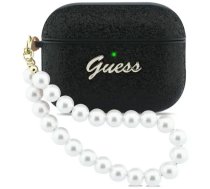 Case Guess Glitter Pearl Strap for AirPods Pro 3 black