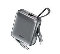 BWOO power bank P74 22.5W 10000 mAh with 2 built-in cables 1 x USB-C 1 x Lightning black