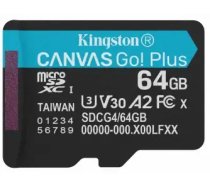 Atmiņas karte Kingston Canvas Go Plus G4 MicroSDXC 64GB