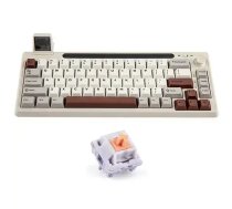 Mechanical keyboard Epomaker RT65 Wisteria Linear Switch grey-white