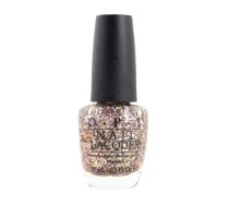 Opi, Nail Lacquer, Nail Polish, NL M80, Gaining Mole-mentum (Rose/Gold Glitter), 15 ml