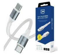 Cable 3MK Hyper Cable N-SERIES USB-C to USB-C 2m PD 3.0 QC 3.0 20V/5A 100W White