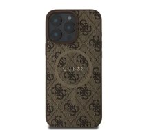 Guess GUHMP16LG4GFRW iPhone 16 Pro 6.3" brązowy|brown hardcase 4G Ring Classic Logo MagSafe