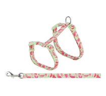 Krūšu siksna ar pavadu kaķiem - Trixie Cat harness with lead, flower power, 35–59 cm/13 mm