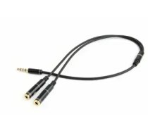 Gembird 3.5 mm audio + microphone adapter Metal