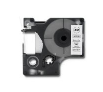 Qoltec Tape for DYMO D1 43613 | 6mm x 7m | White / Black overprint