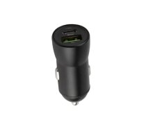 Maxlife MXCC-04 PD3.0 + QC3.0 auto lādētājs | 20W | PD, QC | USB-C, USB-A | melns
