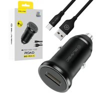 Blavec Car charger BS-01A-C Road - USB - QC 3.0 18W with USB to Type C cable (CCBS01ACR-UB) black