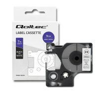 Qoltec Tape for DYMO D1 40913 | 9mm x 7m | White / Black overprint