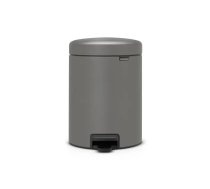 BRABANTIA atkritumu tvertne ar pedāli NewIcon, 5L, Mineral Concrete Grey