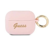 Guess case for AirPods Pro GUAPSSSI pink Silicone Vintage Script