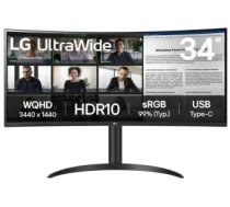 Monitors LG 34" 34WR55QK-B IPS QHD 100hz Curved