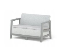 Dārza dīvāns divvietīgs Scandi Linea 2 Seater Sofa gaiši pelēks/tumša tērauda pelēks