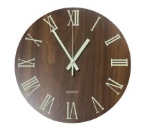 Pulkstenis sienas luminiscējošs 30cm, MDF