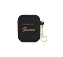 Guess case for Airpods | Airpods 2 GUA2LSCHSK black Silicone Heart Charm