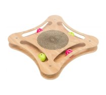 Rotaļlieta kaķiem : Trixie Scratching cardboard with toys, wood, 35 × 4 × 35 cm