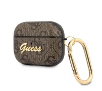 GUAP4GSMW Guess 4G Script PC|PU Case for Airpods Pro Brown