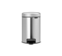 BRABANTIA atkritumu tvertne ar pedāli NewIcon, 3L, Matt Steel Fingerprint Proof