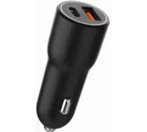 Gembird automašīnas lādētājs | USB-C, USB-A | melns