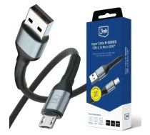 Cable 3MK Hyper Cable N-SERIES USB-A to MicroUSB QC 3.0 5V/2A 10W black