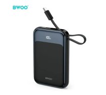 BWOO PD 20W 10000 mAh Power Bank With Usb-c Cable and Display P80 black
