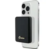 Guess Metal Script Logo ārējais akumulators (powerbank) | 3000 mAh | 5W | USB-C, MagSafe | melns