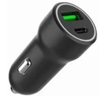 Gembird automašīnas lādētājs | USB-C, USB-A | melns