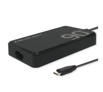 Qoltec 90W GaN Super Fast SLIM power charger | PD | 5-20V | 4.5A | USB-C 3.1 | Laptop | MacBook | Smartphone | + cable