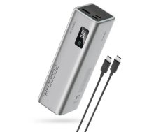 Cuktech CUKP200XGLGR ārējais akumulators (powerbank) | 20 000 mAh | 100W | USB-C, USB-A | pelēks