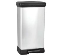 Pedāļspainis metalizēts Deco Bin 50L sudraba