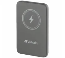 Verbatim indukcyjny `n` Go ārējais akumulators (powerbank) | 5000 mAh | 15W | Bezvadu, MagSafe | pelēks
