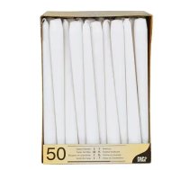 Galda sveces, D 2,2cmx25 cm, baltas, 50 gab.