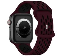 Beline pasek Apple Watch New Sport Silicone 42|44|45|49mm bordowo-czarny wine red|black box