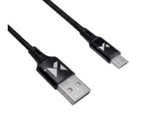Wozinsky WUC-M1B datu pārraides un uzlādes vads | USB-A uz Micro USB | 12W | 1m | melns