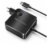 Qoltec 100W GaN Super Fast mains charger | USB-C PD | 5–20V | 3–5A | Laptop | MacBook | Smartphone | 1.8m cable