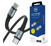 Cable 3MK Hyper Cable N-SERIES USB-C to USB-C 50cm PD 3.0 QC 3.0 20V/3A 60W black