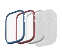 UNIQ ramki do Moduo 3in1 Apple Watch Series 4|5|6|7|8|SE 44|45mm Niebieski-Czerwony-Biały|Blue-Red-White