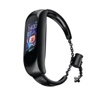 Metal bracelet for Xiaomi Mi Band 3 / 4 / 5 / 6 band strap - black