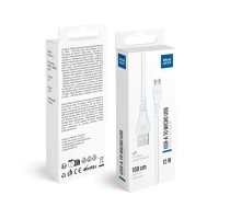 Cable USB A to Micro USB Blue Star 2A 12W 1 m PJ-DG3-A white