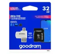GoodRam memory card 32GB microSDHC cl. 10 UHS-I + adapter + card reader