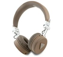 Guess słuchawki nauszne Bluetooth ENC GUBH70PGTSPSW brązowy|brown Grained Classic Round Shape