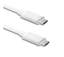 Qoltec USB cable 3.1 type C male | USB 3.1 type C male | 1m | White