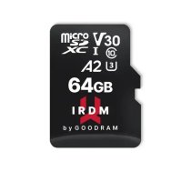 GOODRAM Memory MicroSD Card IRDM - 64GB with adapter UHS I U3 V30 A2 170MB/s